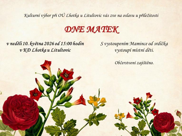 DEN MATEK 10.5.2026 OD 15.00H.